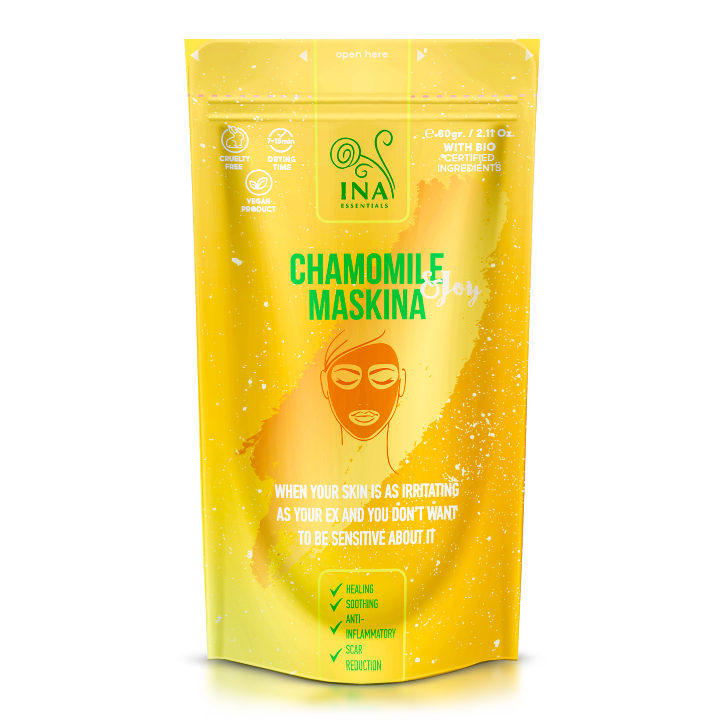 ACCESSO SPECIALE Maschera viso - Camomilla Maskina - terapia lenitiva intensiva per pelle Sensibile