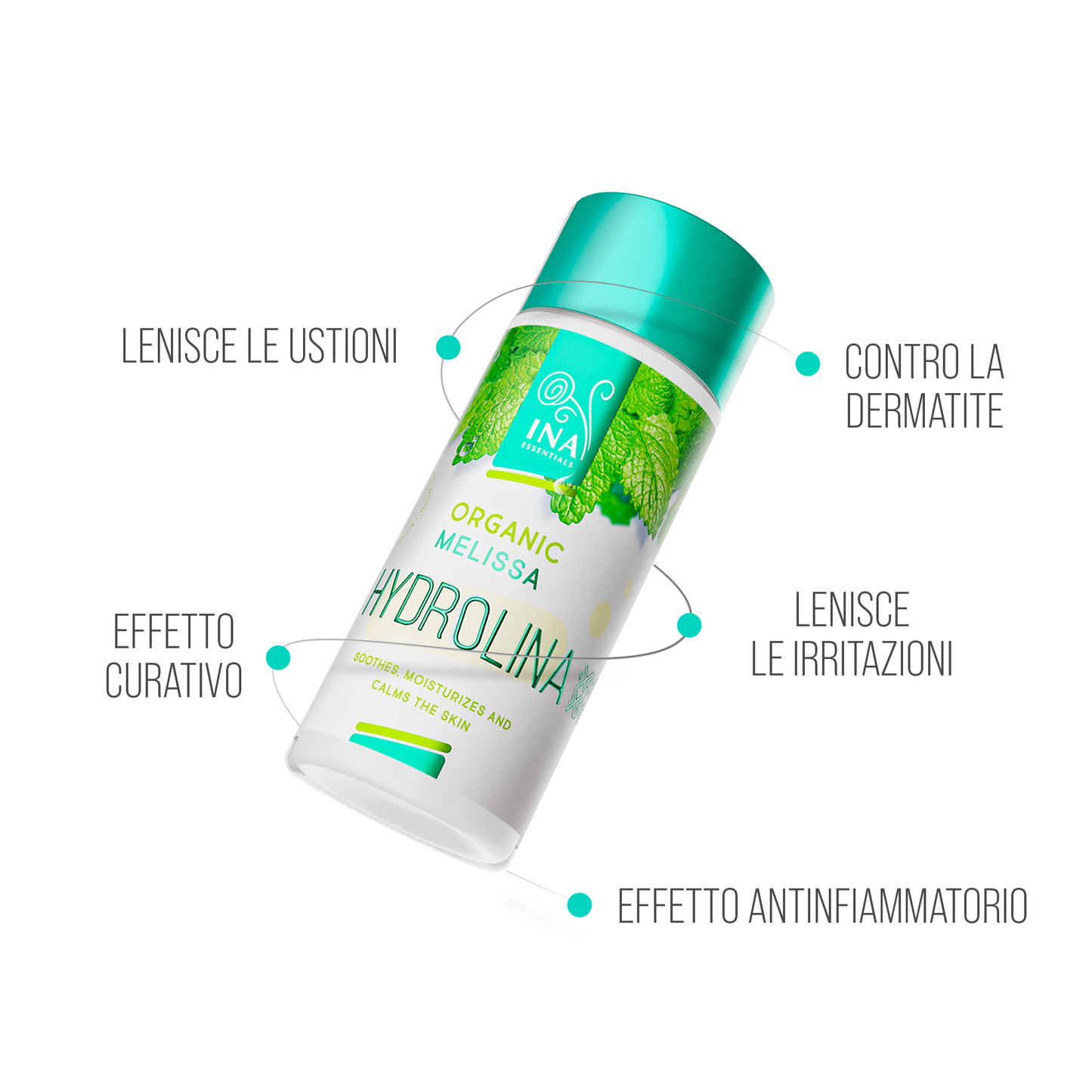 Acqua alla Melissa Bio - Hydrolina per Dermatiti e Irritazioni cutanee