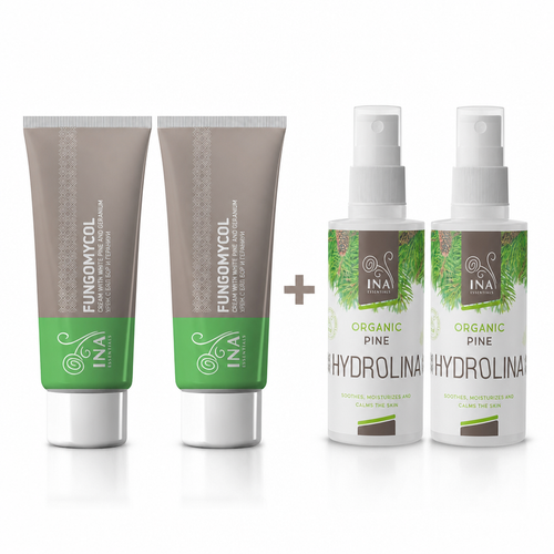 ACCESSO SPECIALE Acquista 2 Creme per Funghi delle Unghie e Pelle Secca e Screpolata e ricevi 2 Acque di Pino Bianco Biologico in omaggio