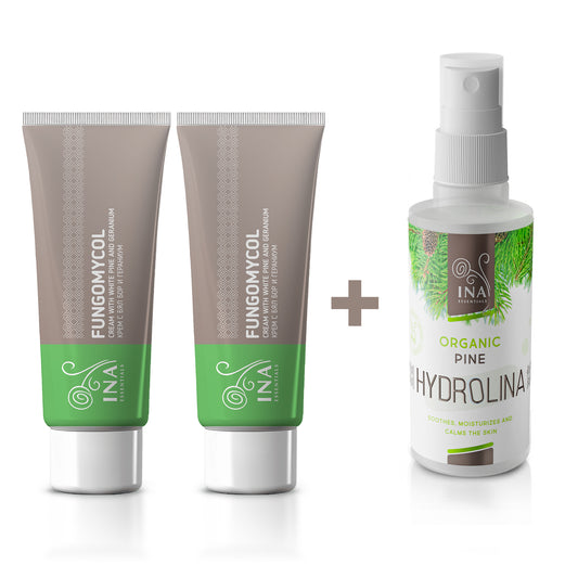 Acquista 2 Creme per Funghi delle Unghie e Pelle Secca e Screpolata e ricevi 1 Acqua di Pino Bianco Biologica in omaggio