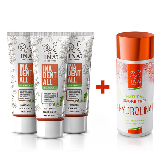 Acquista 3 Dentifrici Ina Dent-All, Ricevi Gratis 1 Colluttorio allo Scotanon Abete Bianco Biologico