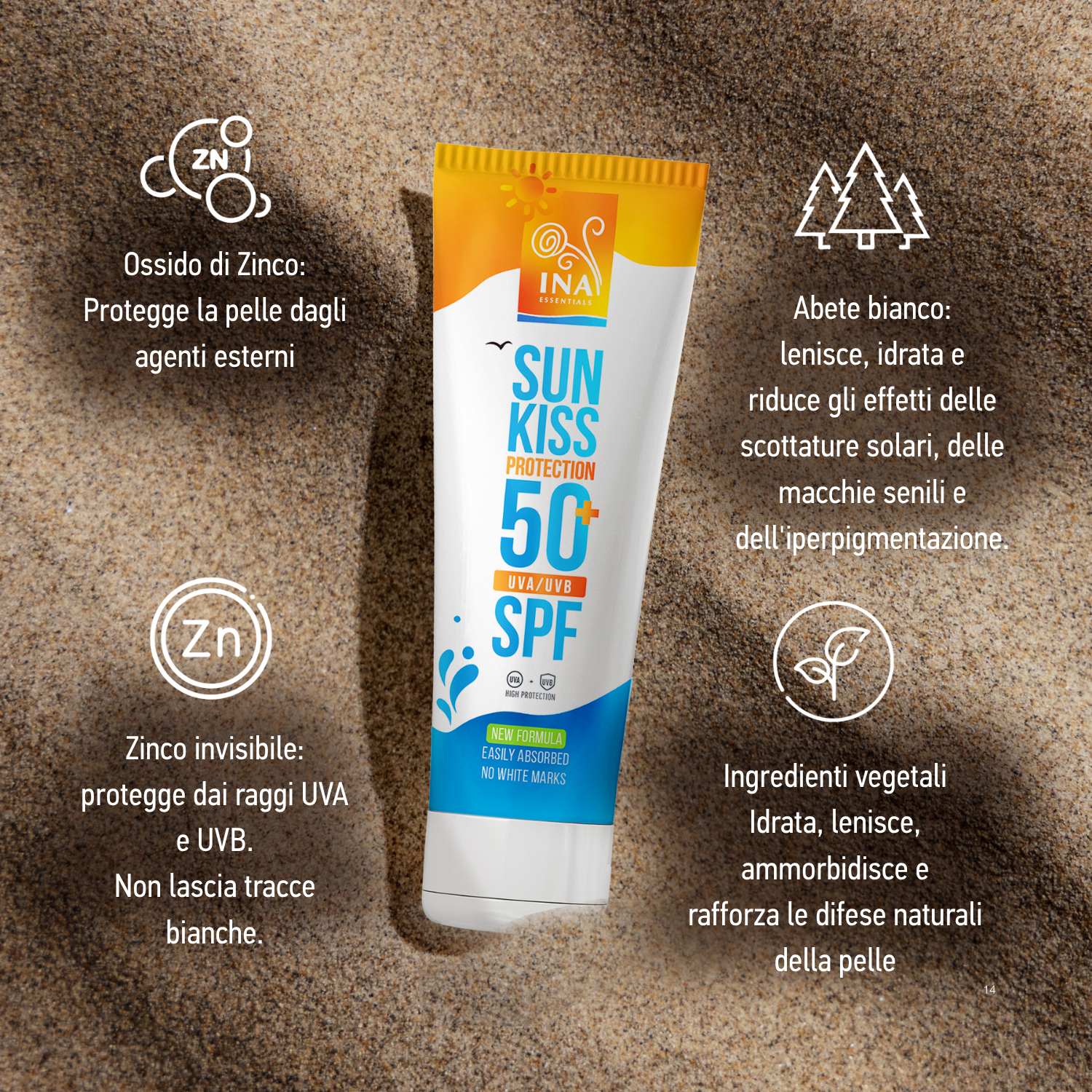 Pacco famiglia per la Protezione Solare - 2+1 Crema Solare Naturale per viso e corpo SPF 50+ con Abete Bianco Biologico