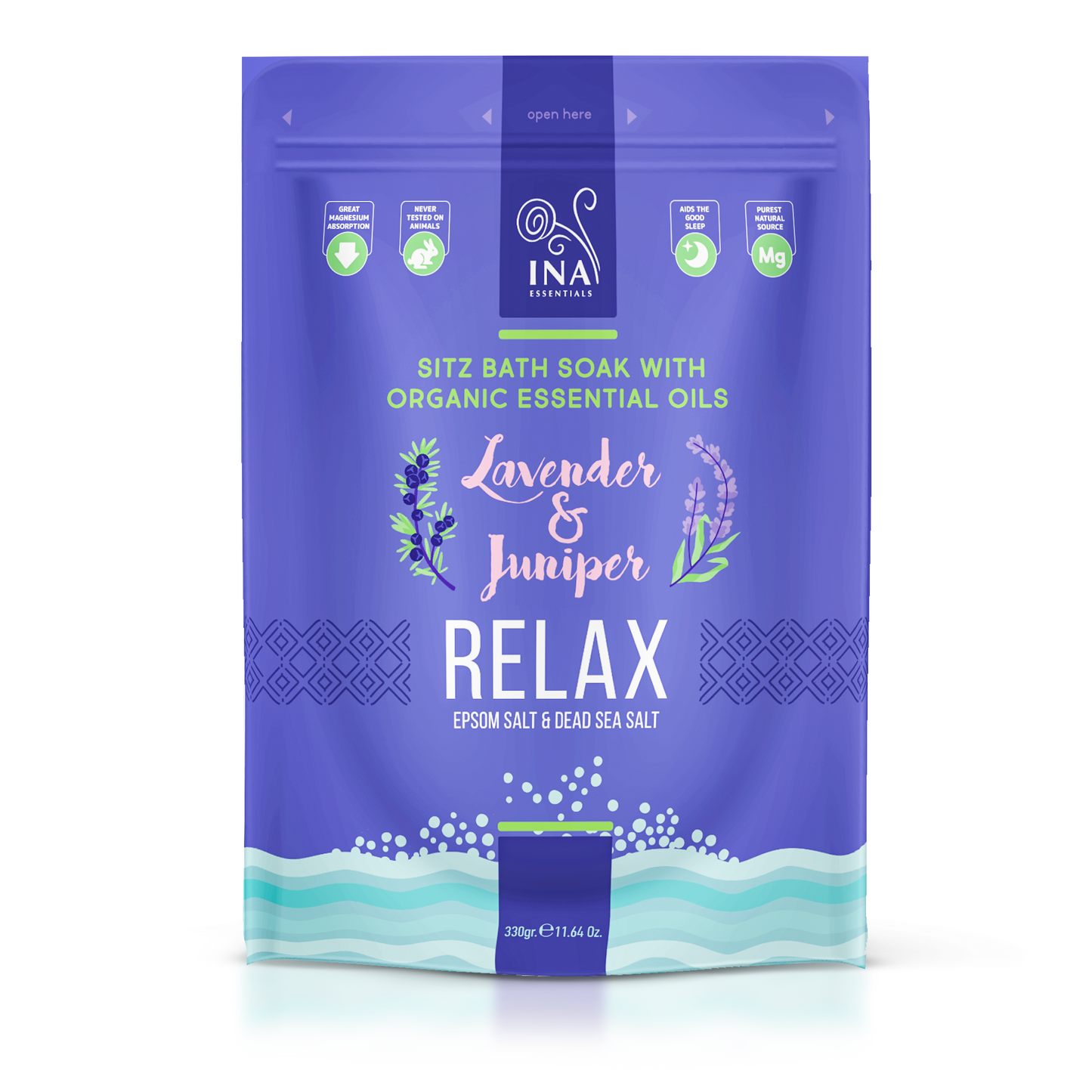 ACCESSO SPECIALE Relax - Sali da bagno con Lavanda e Ginepro per Relax e sollievo dallo Stress