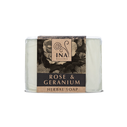 + Regalo Sapone Naturale alle Erbe con Olio di Rosa Damascena e Geranio - azione nutriente