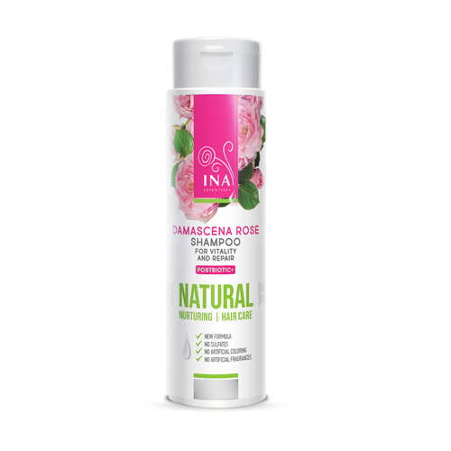 Shampoo alla Rosa Naturale per capelli Secchi e Danneggiati