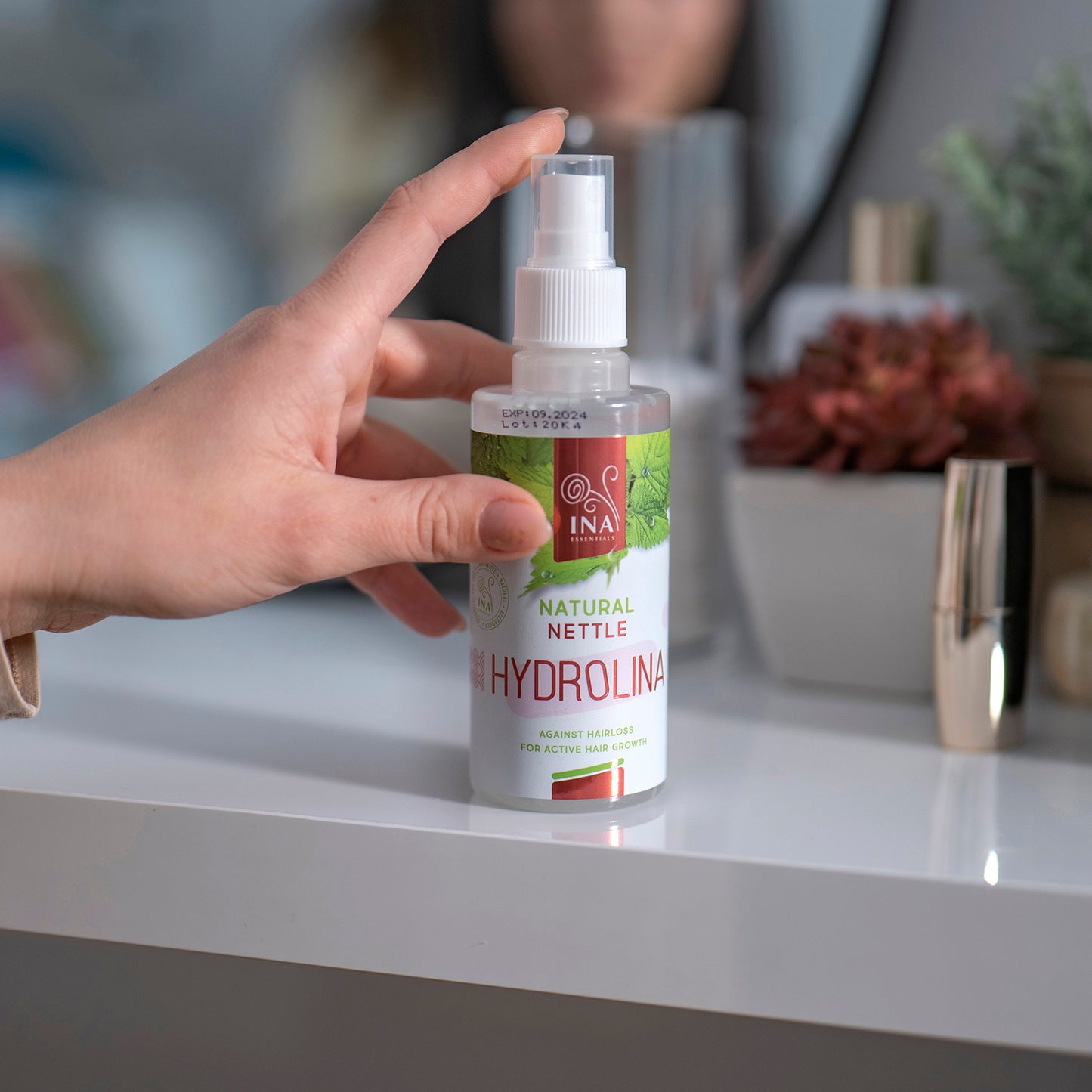 Acqua di Ortica Selvatica - Hydrolina - spray per la Caduta dei capelli e capelli Grassi