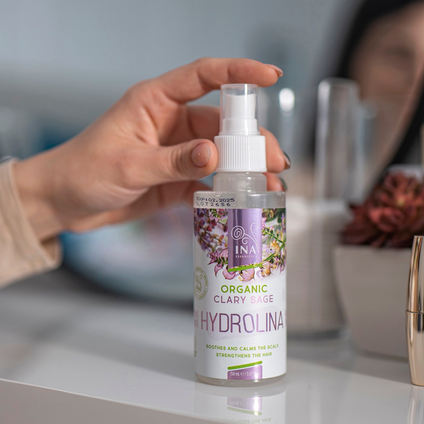 Acqua alla Salvia (Salvia Sclarea) Bio - Hydrolina per Forfora e Cuoio capelluto irritato