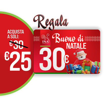Acquista un buono natalizio del valore di €30, paga €25 - Buono digitale