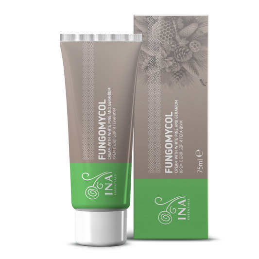 Crema 2 in 1 per Funghi delle unghie e pelle secca e screpolata - con Pino bianco, Urea e Geranio
