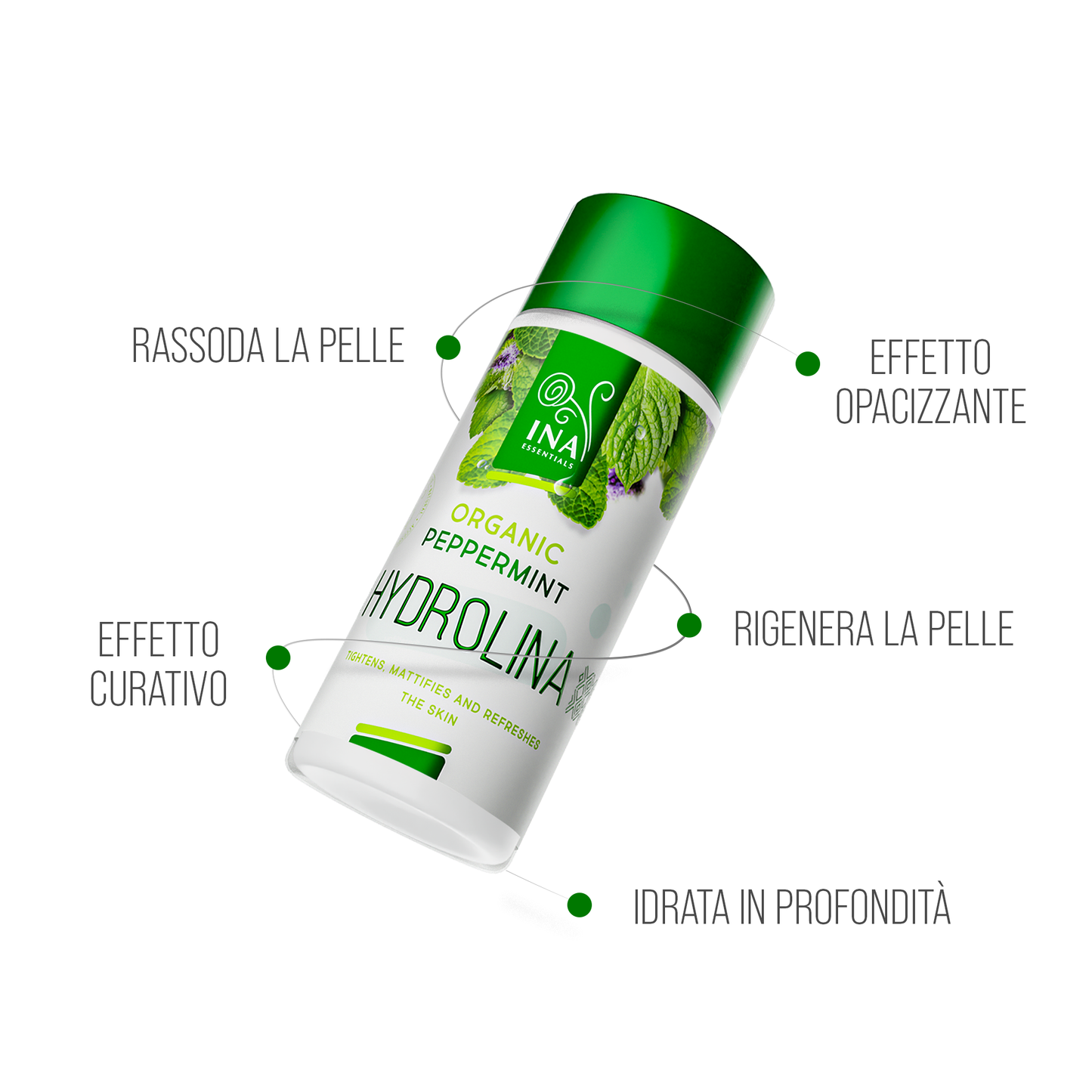 Acqua di Menta Piperita Bio - Hydrolina per pelle tesa ed effetto opaco