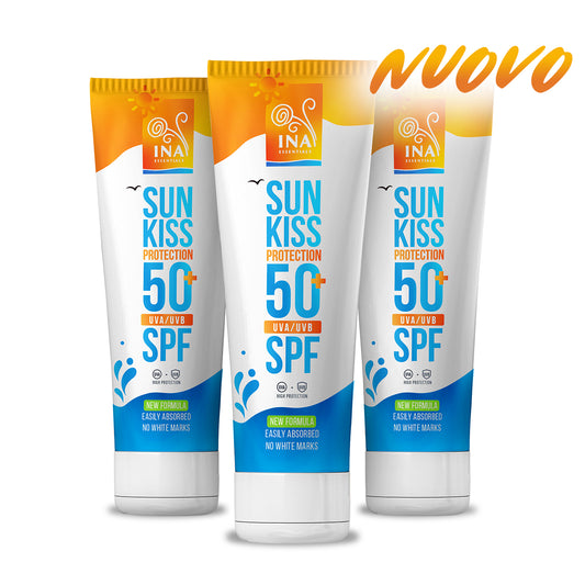 Pacco famiglia per la Protezione Solare - 2+1 Crema Solare Naturale per viso e corpo SPF 50+ con Abete Bianco Biologico