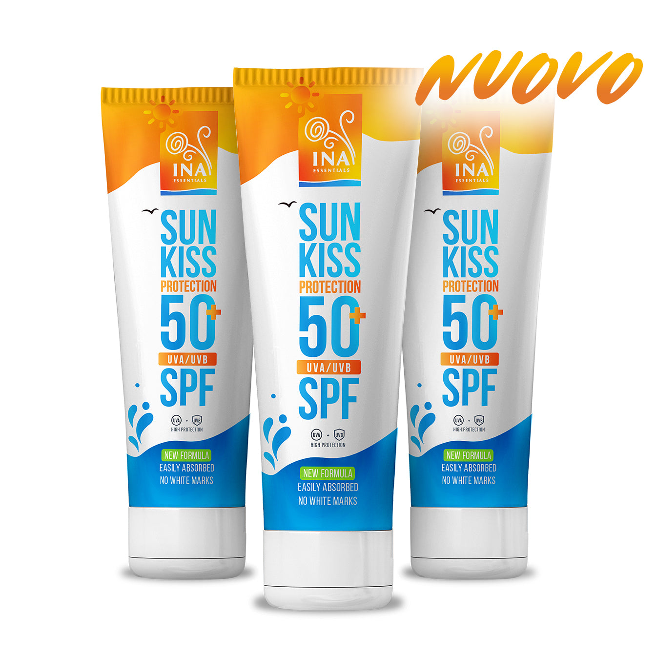 Pacco famiglia per la Protezione Solare - 2+1 Crema Solare Naturale per viso e corpo SPF 50+ con Abete Bianco Biologico