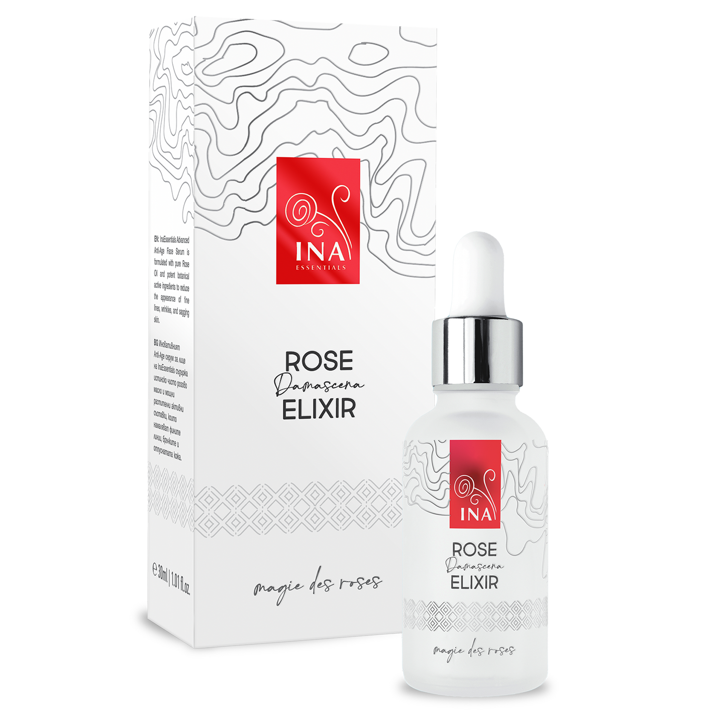 Siero viso Anti-Age Intensivo con Olio di Rosa Biologico – Rose Elixir
