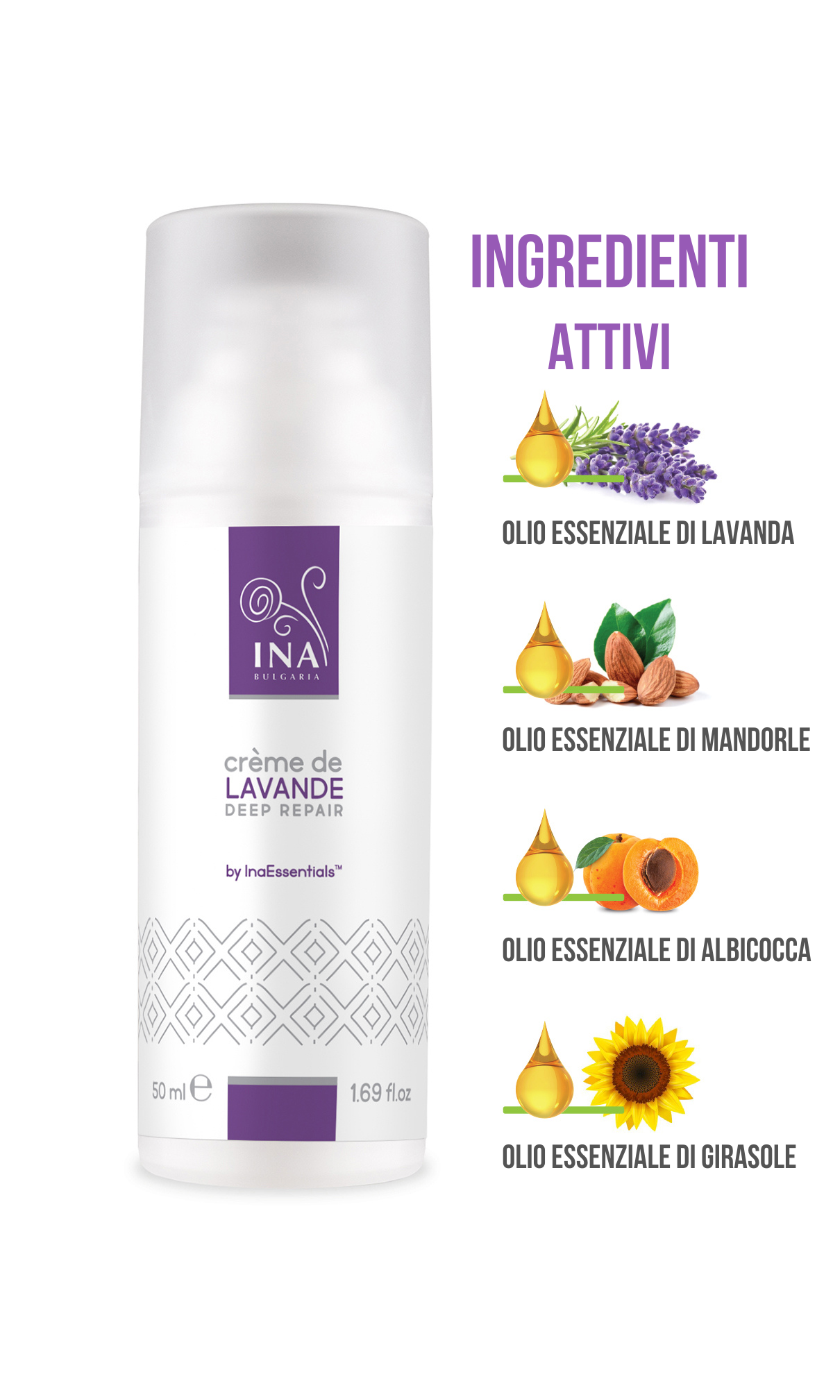 Lavender Secret - Crema mani Naturale per mani Secche