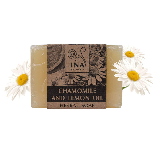 Sapone Naturale alle erbe con Camomilla e olio di Limone - effetto calmante