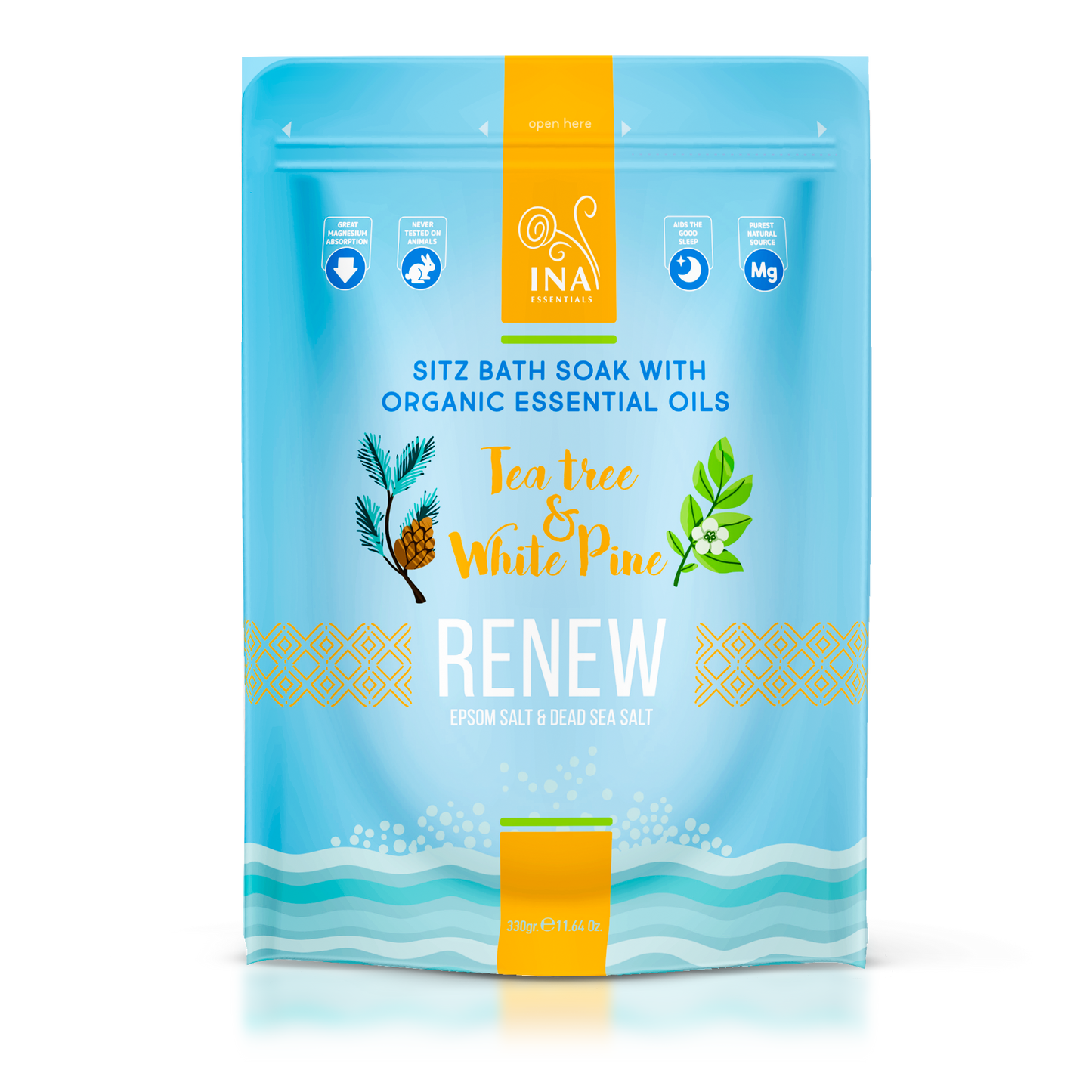 Renew - Sali da bagno con Tea tree e Pino bianco per Gambe stanche e Funghi ungueali