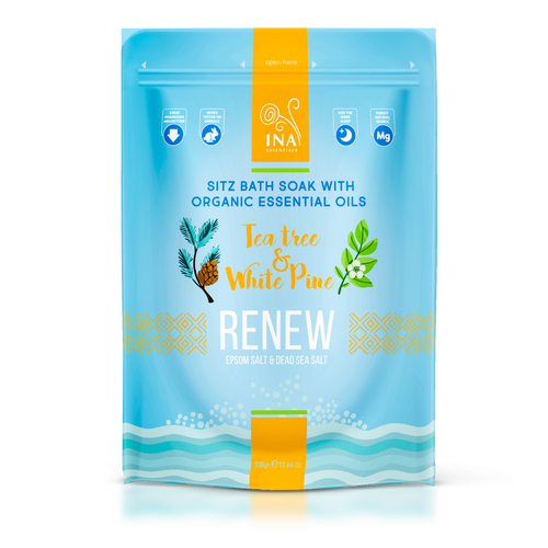 Renew - Sali da bagno con Tea tree e Pino bianco per Gambe stanche e Funghi ungueali
